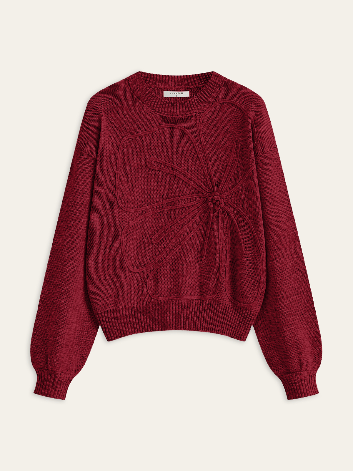 Flower Applique Sweater