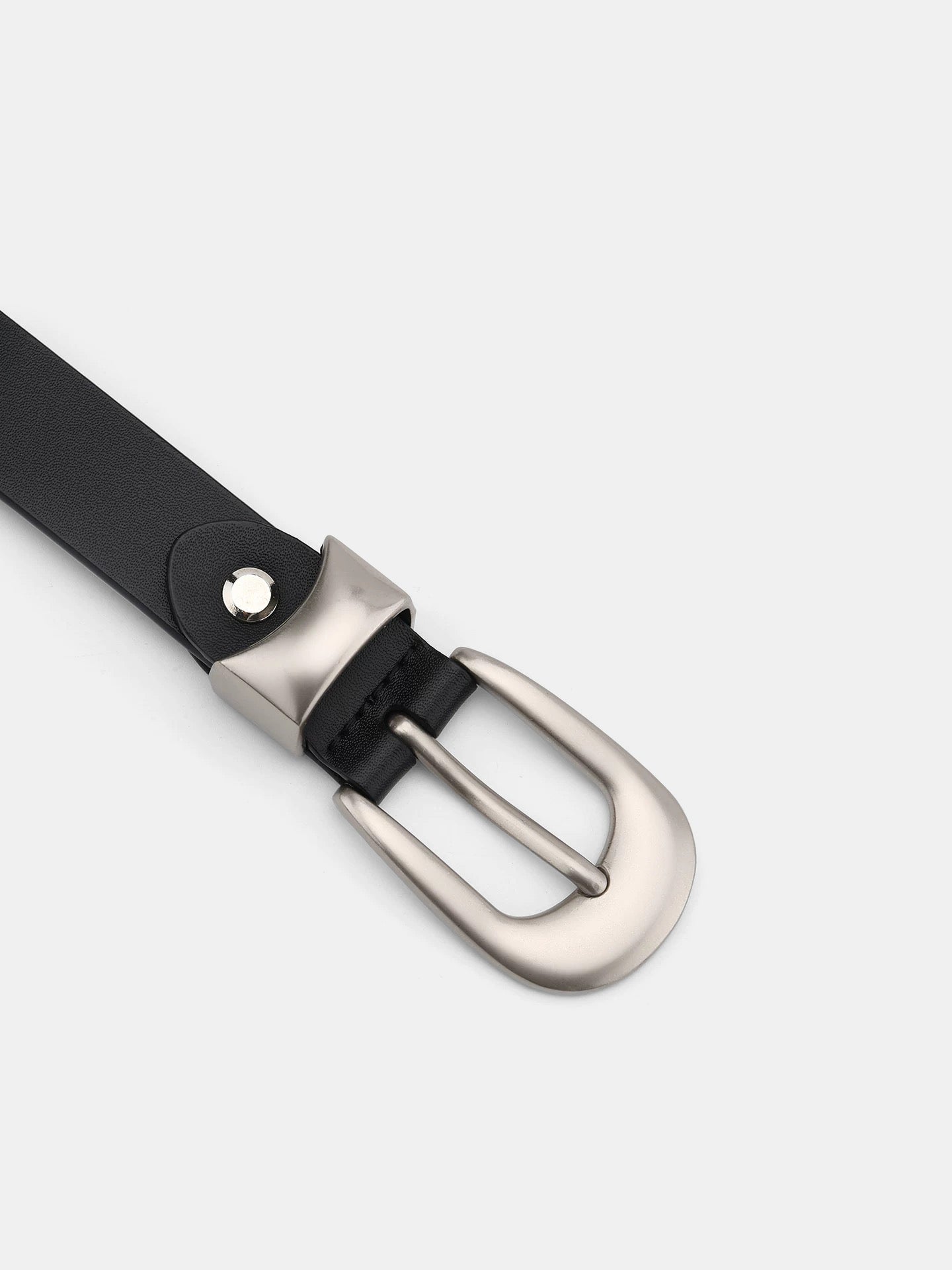 Pointed Tip Detail PU Leather Belt