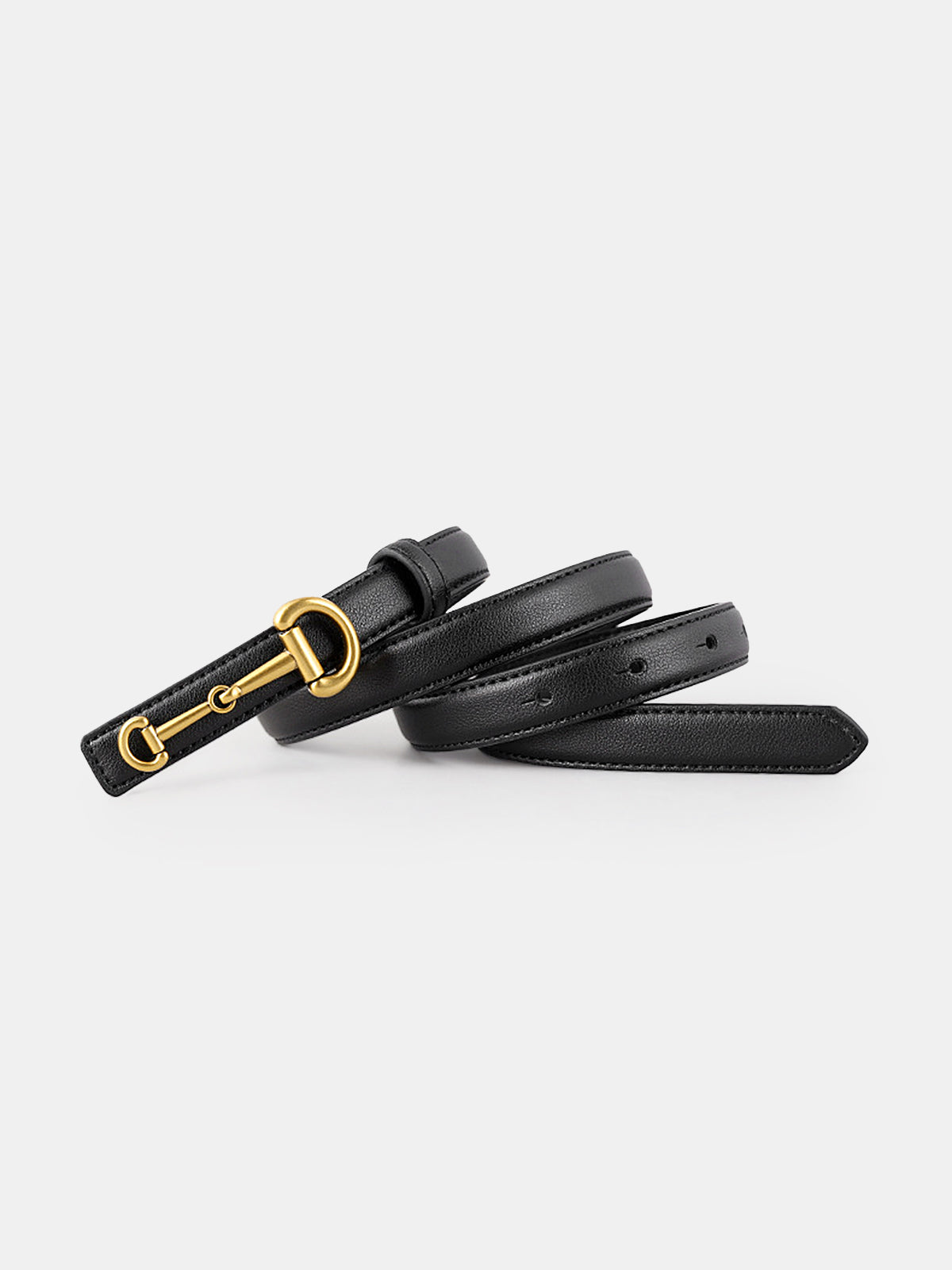 Horsebit Buckle Leather Belt