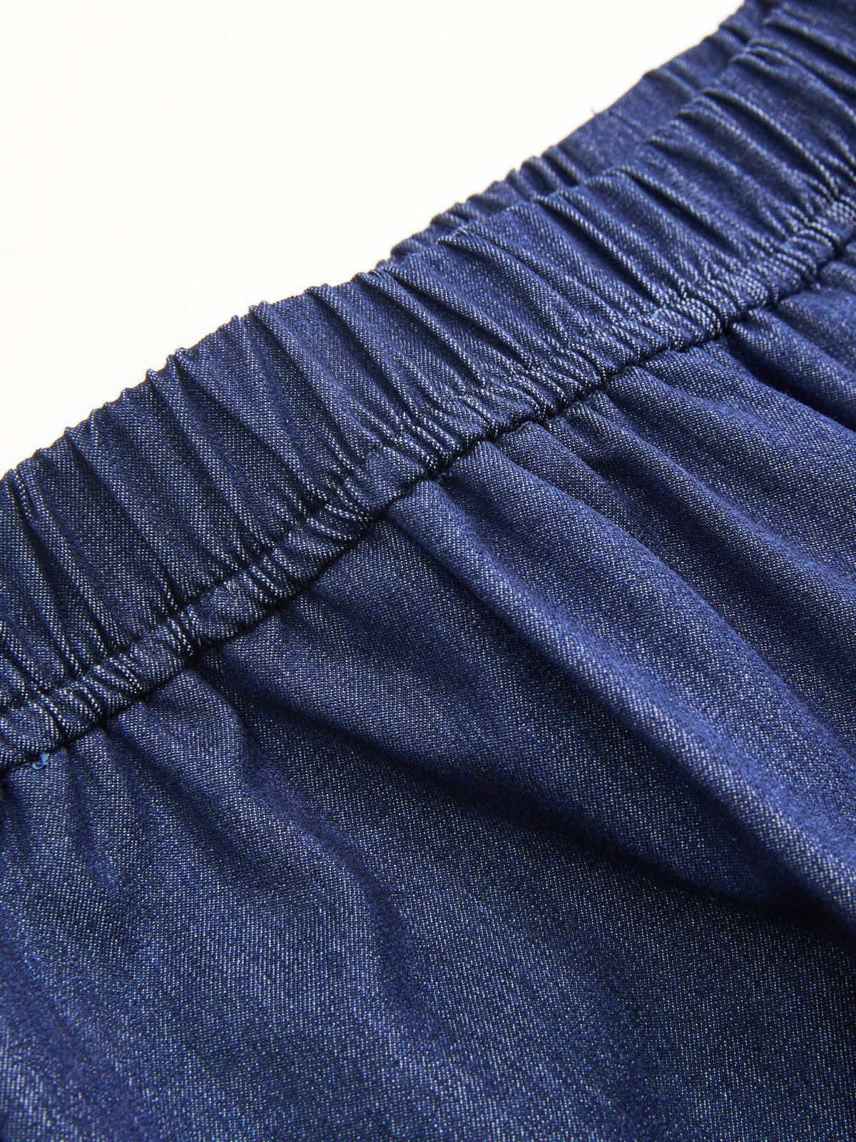 Faux Denim Tie-Waist Vest & Pants Set