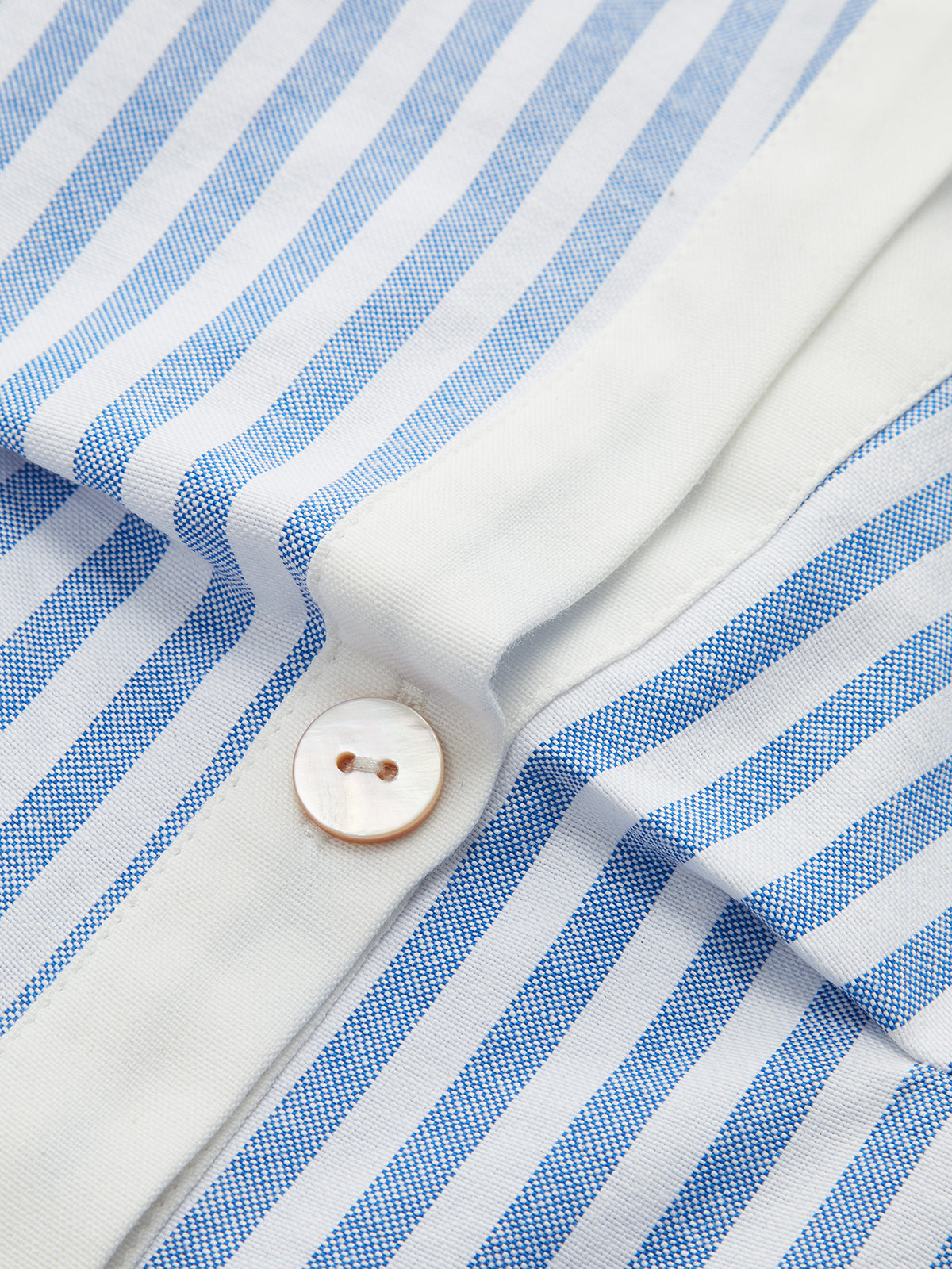 Striped Cotton Blend Cropped Shirt
