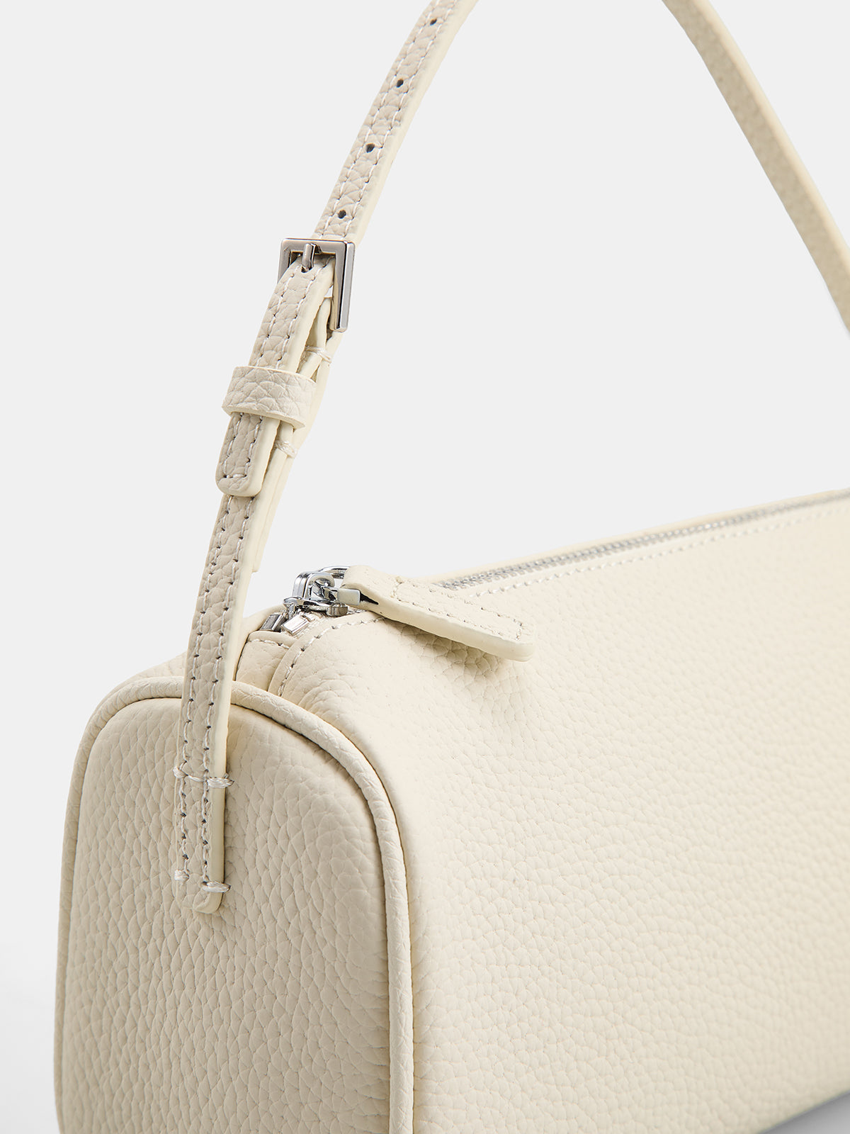 Genuine Leather Cylindrical Shoulder Bag