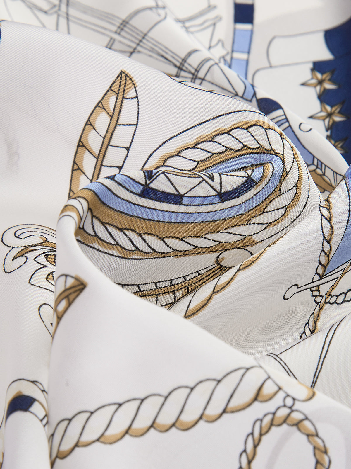 Nautical Sailboat Anchor Print Square Scarf
