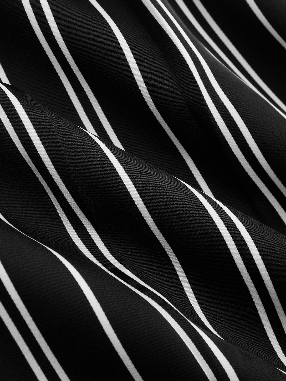 Satin Wrap Bodysuit & Striped Shorts Set