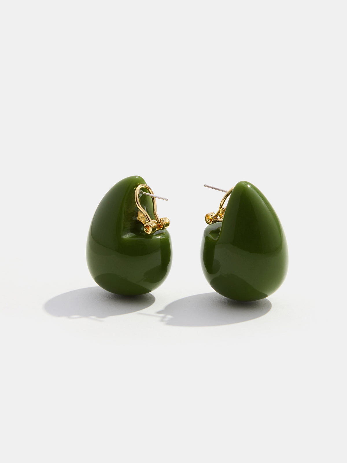Glossy Chunky Resin Teardrop Earrings