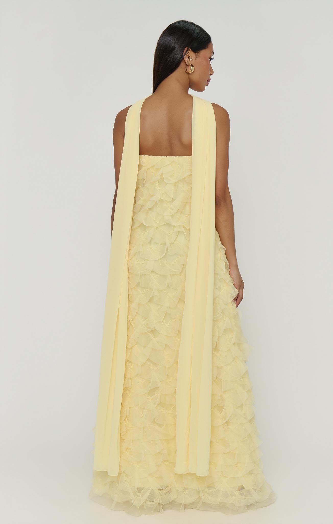 Enchanted Dress ~ Pale Yellow Ruffle Tulle