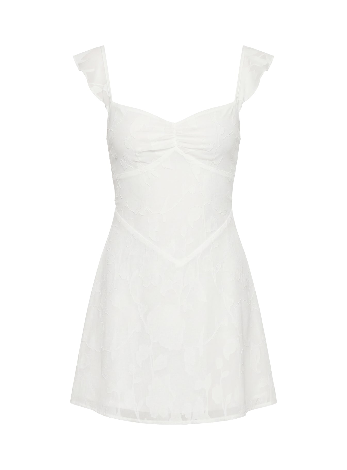 Past And Present Burnout Tie Back Mini Dress White