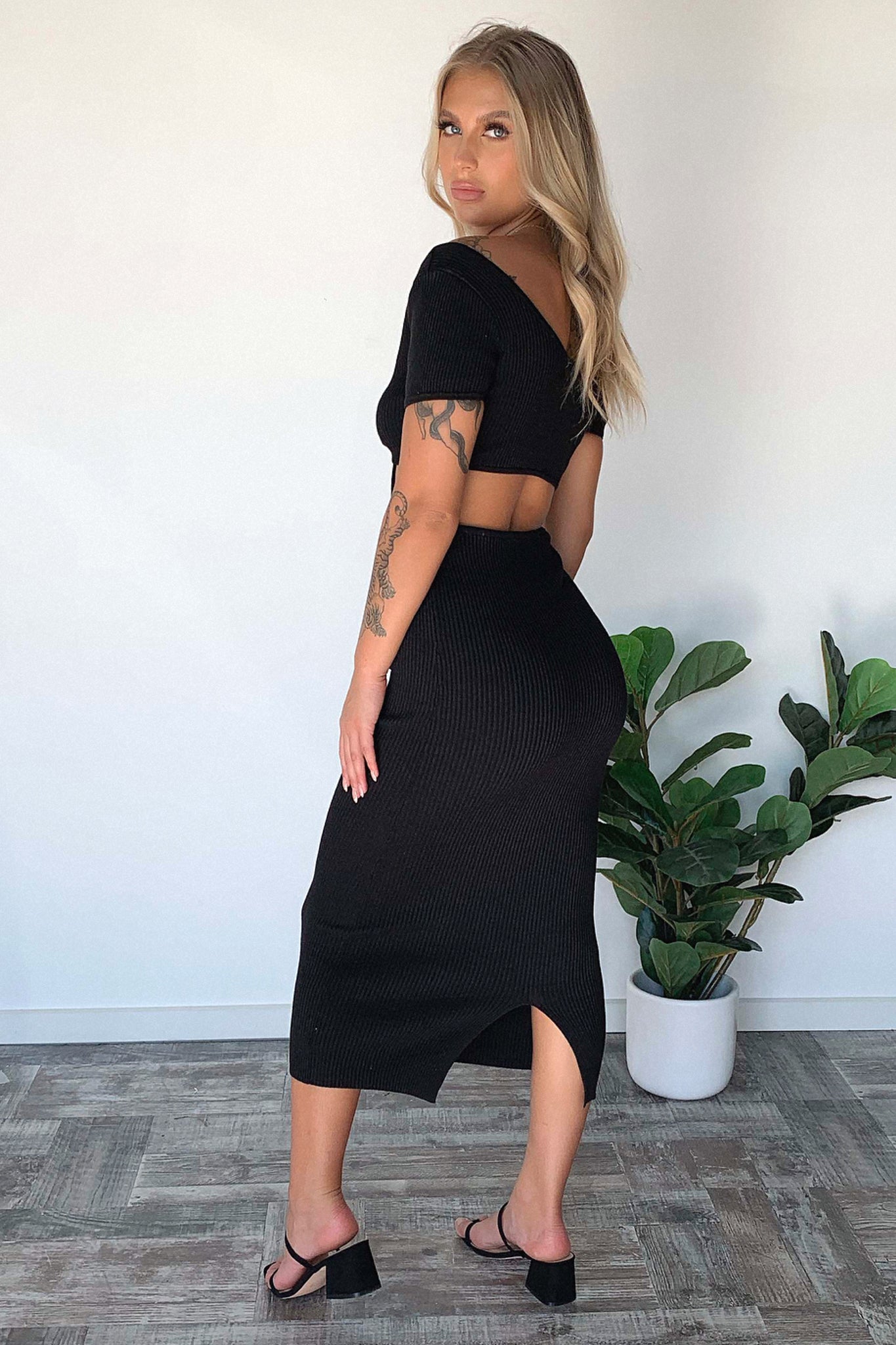 Jenner Midi Dress - Black