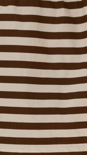 Kienna Shorts - Chocolate/Beige Stripe