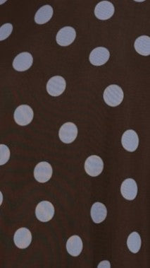 Amryn Maxi Dress - Choc/Blue Polka Dot