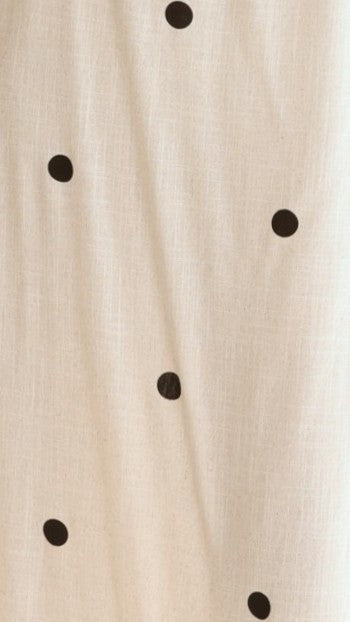 Nasira One Shoulder Maxi Dress - Oat/Black Polka Dot
