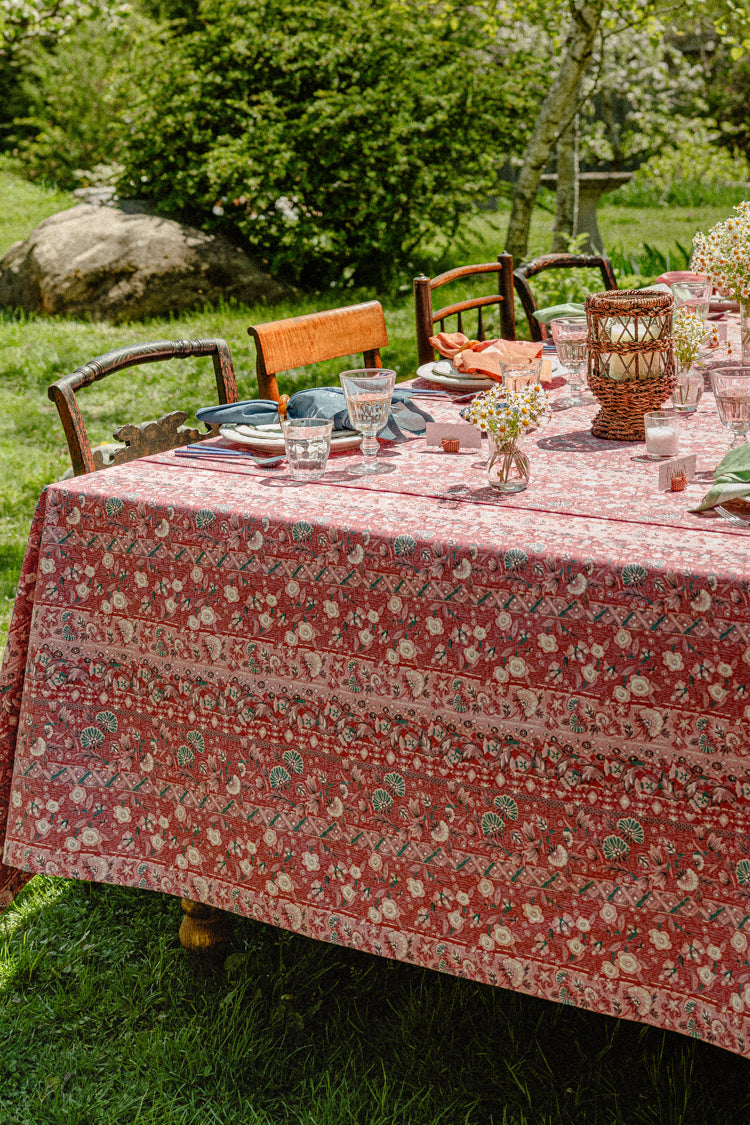 Americana Batik Stripe Tablecloth