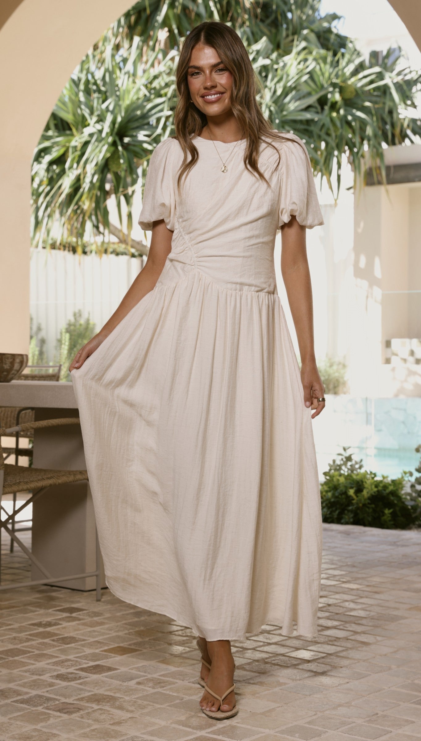 Merilia Maxi Dress - Cream