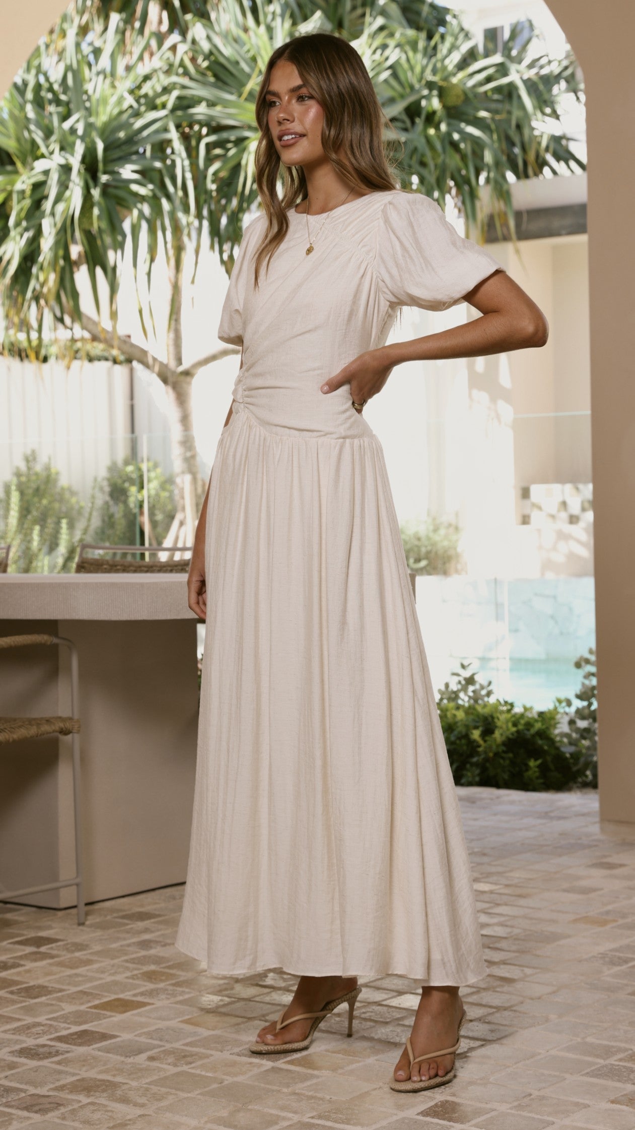 Merilia Maxi Dress - Cream