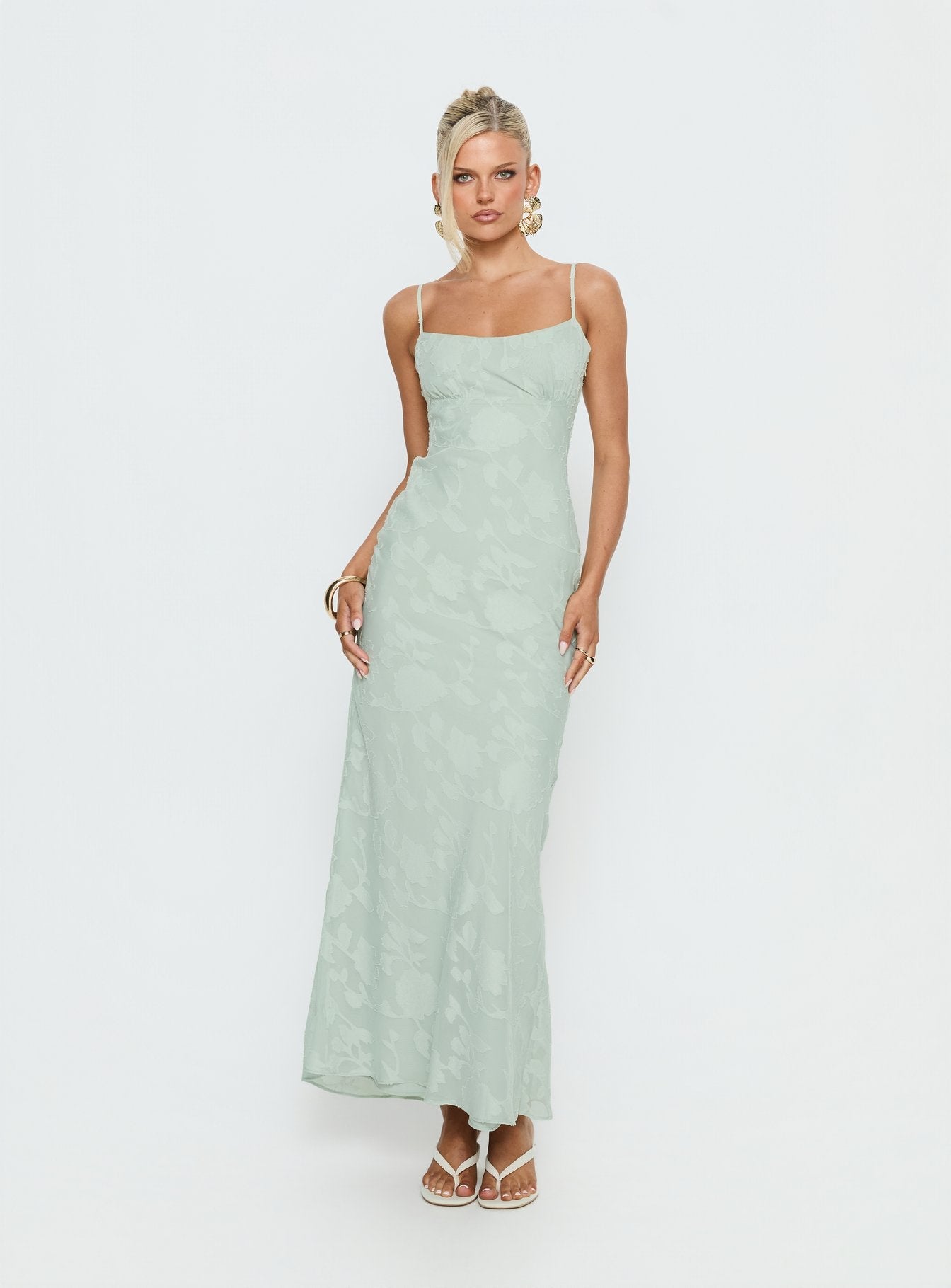 Avienna Maxi Dress Sage Burnout