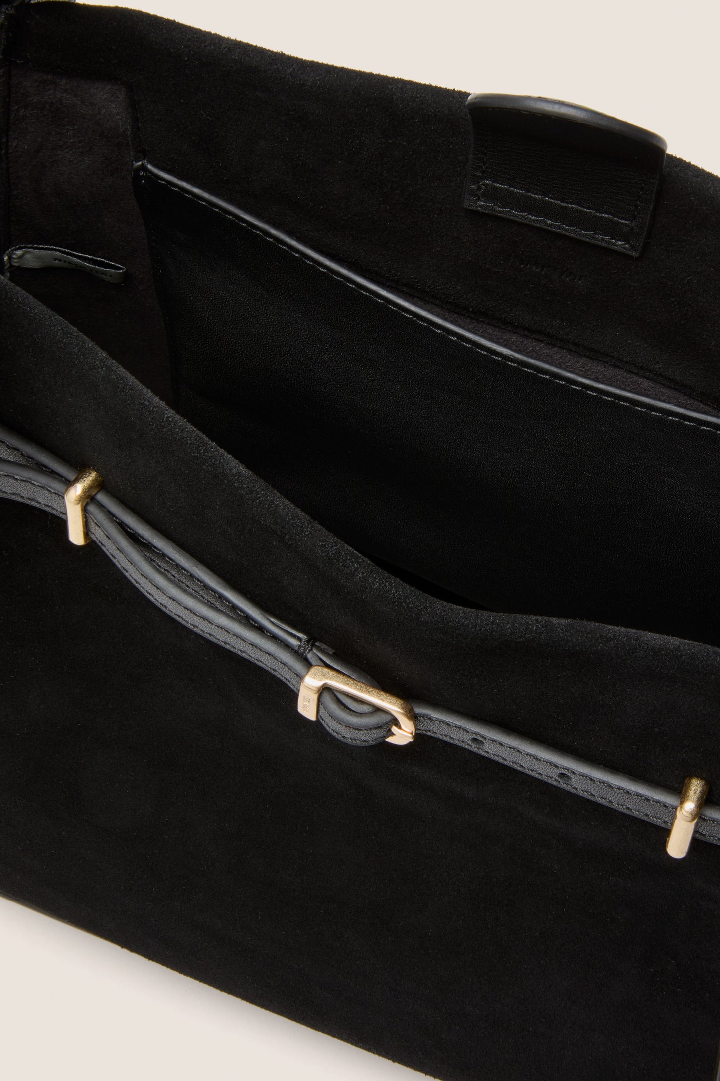 Black Cleo Suede Tote
