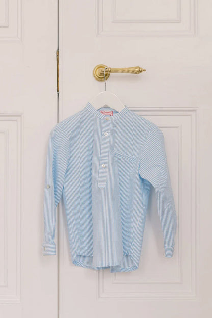 Blue Stripe Mateo Long Sleeve Shirt