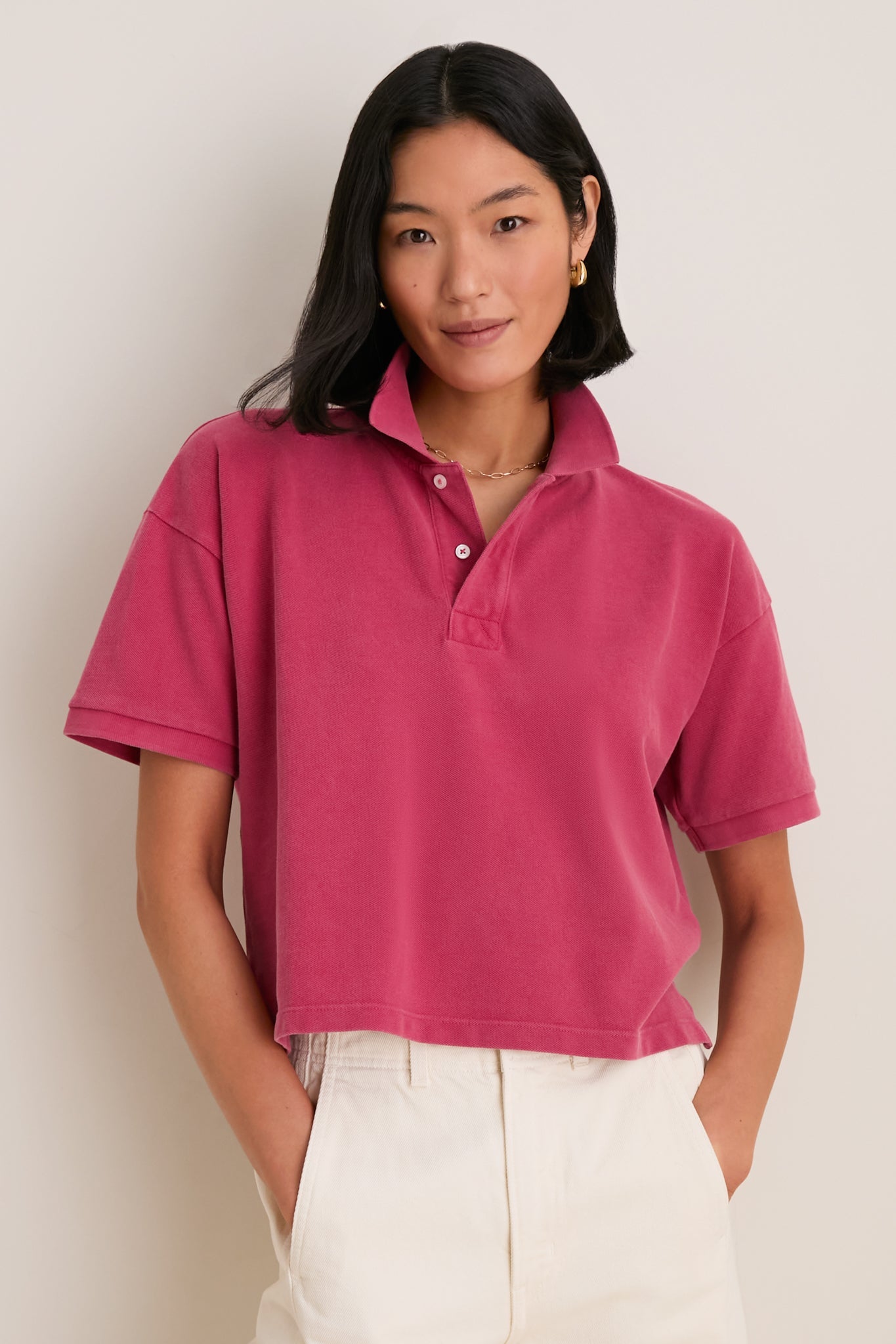Americana Red Pique Holmes Boyfriend Polo