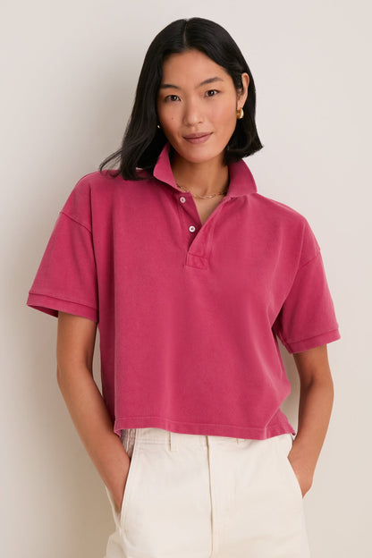 Americana Red Pique Holmes Boyfriend Polo