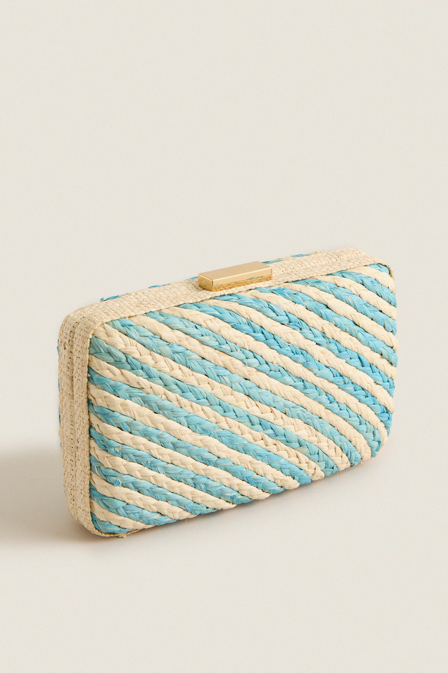 Blue and Natural Carmen Clutch