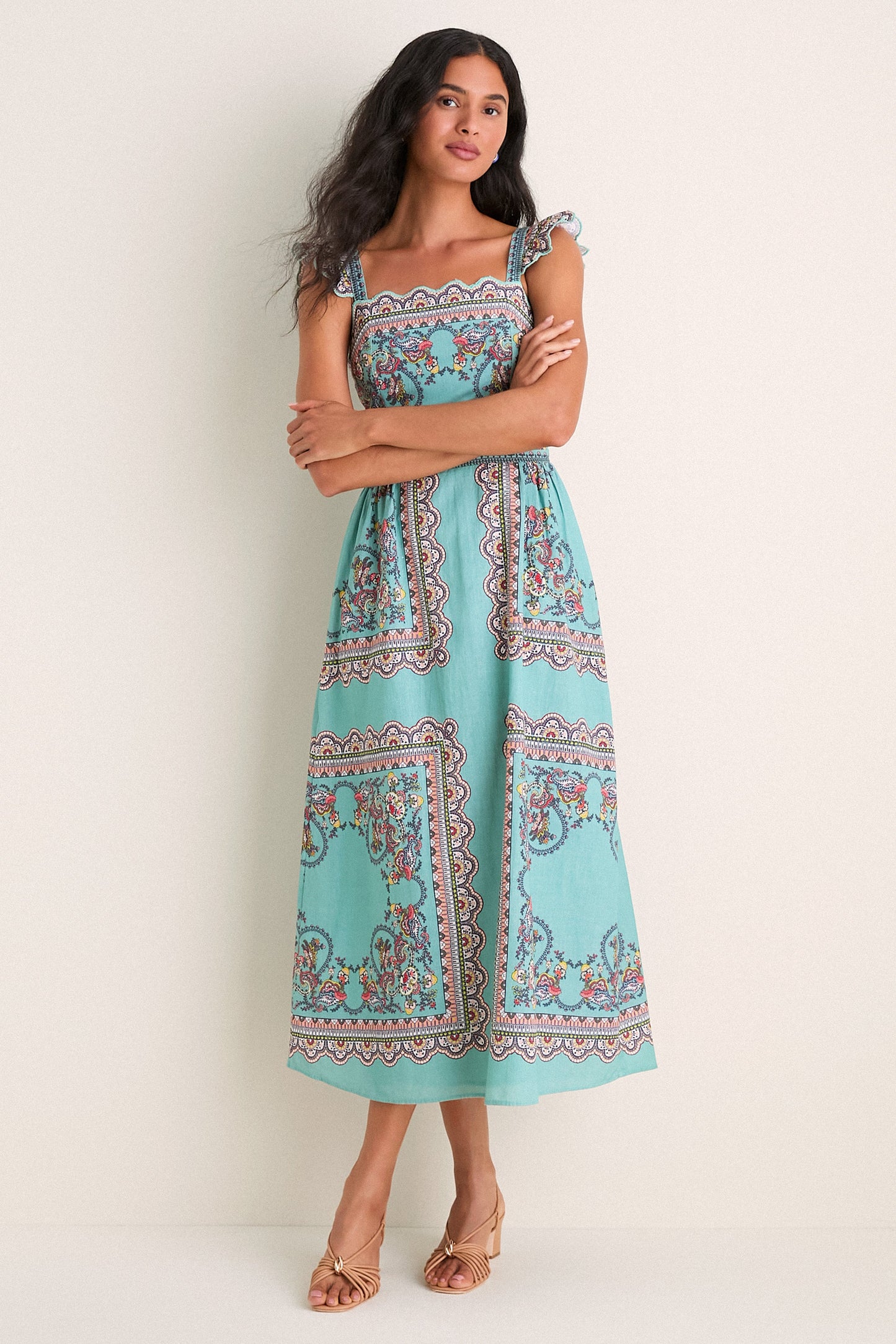 Bleura Print Veronique Midi Dress