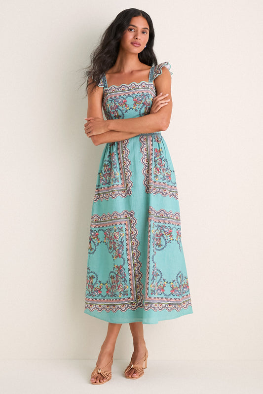 Bleura Print Veronique Midi Dress