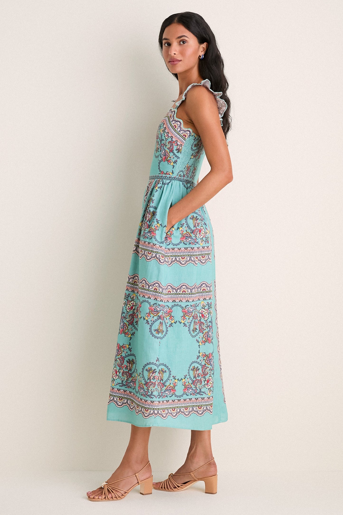 Bleura Print Veronique Midi Dress