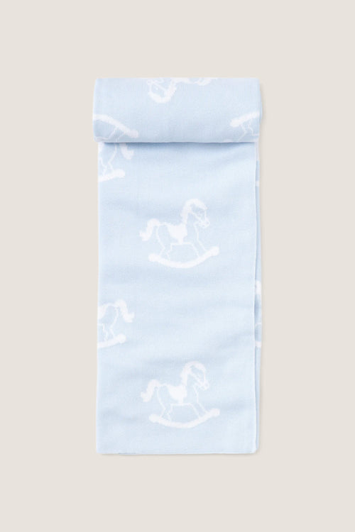 Blue Rocker Knit Blanket