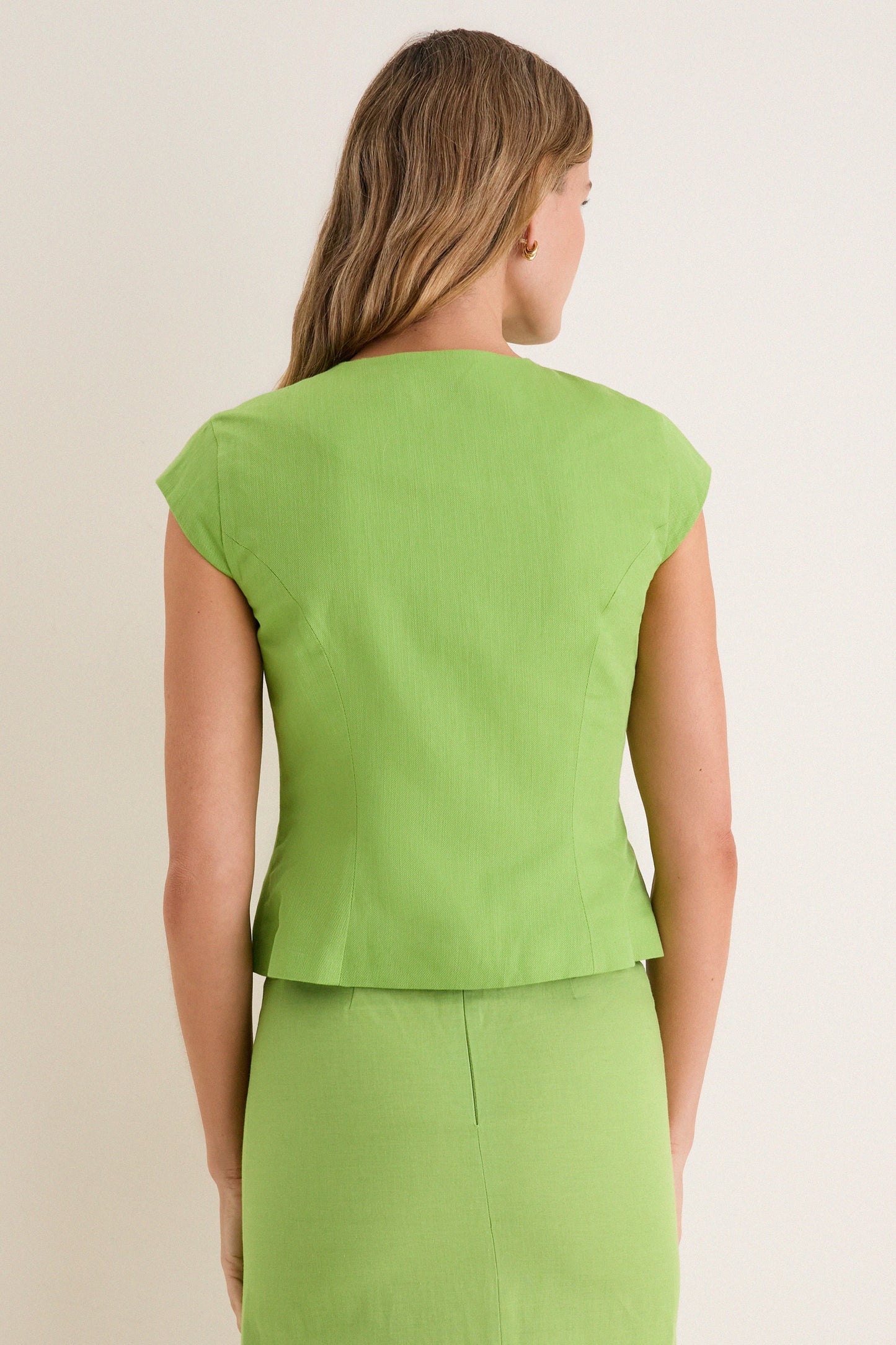 Apple Connie Linen Mix Top
