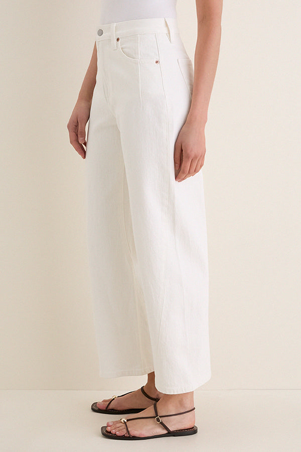 Antique White Kyra High Rise Bowed Ankle