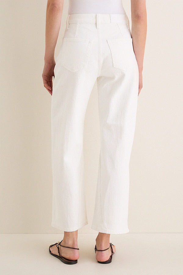 Antique White Kyra High Rise Bowed Ankle