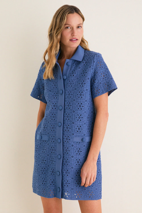 Allure Crochet Tile Jeanine Shift Dress
