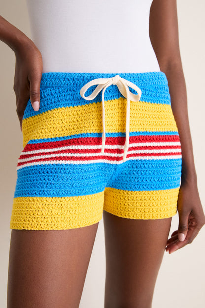 Blue Multi Stripe Tammy Short