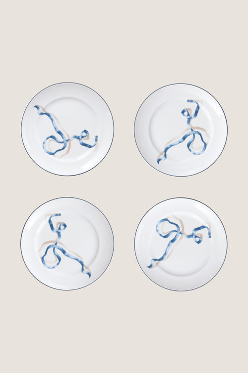 Blue Ribbon Dessert Plates (Set of 4)