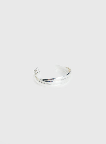 Affluent Layered Cuff Silver
