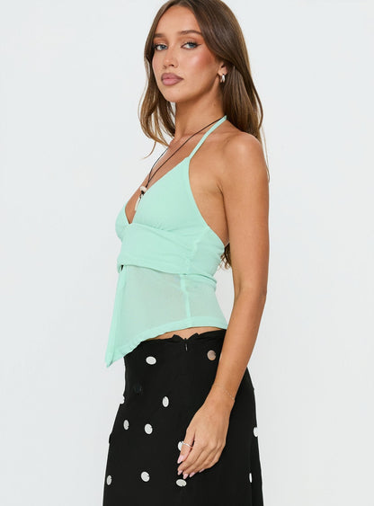 Averee Halter Top Mint Sparkle