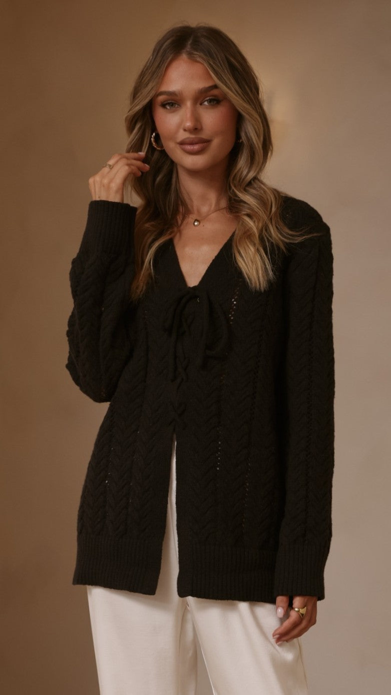 Georgia Knit Top - Black