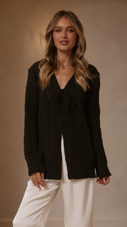 Georgia Knit Top - Black