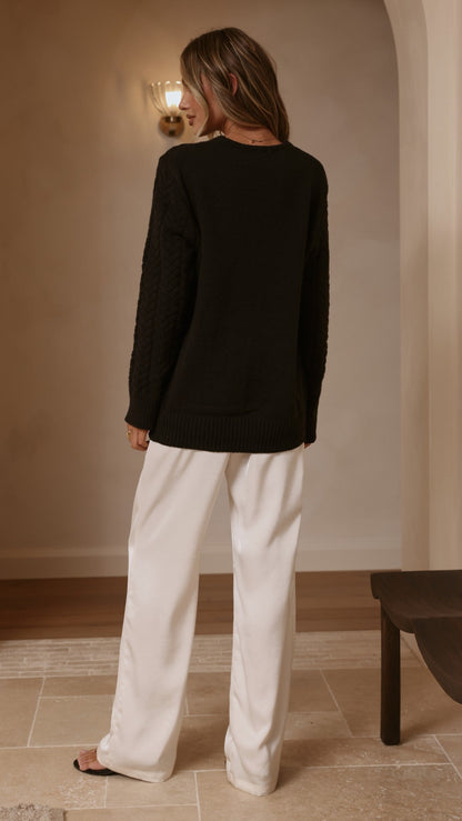 Georgia Knit Top - Black
