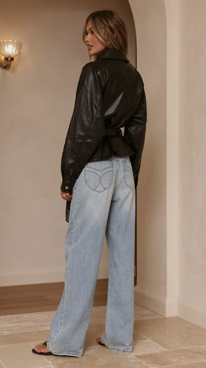 Marzia Tie Waist Jacket - Black