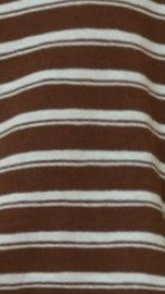Harla Long Sleeve Top & Shorts Set - Brown/Blue Stripe
