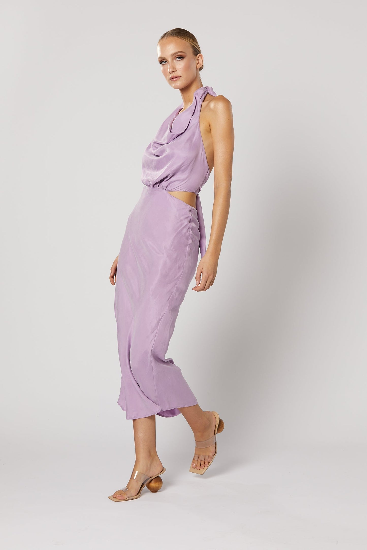 Avery Cowl Dress - Lilac