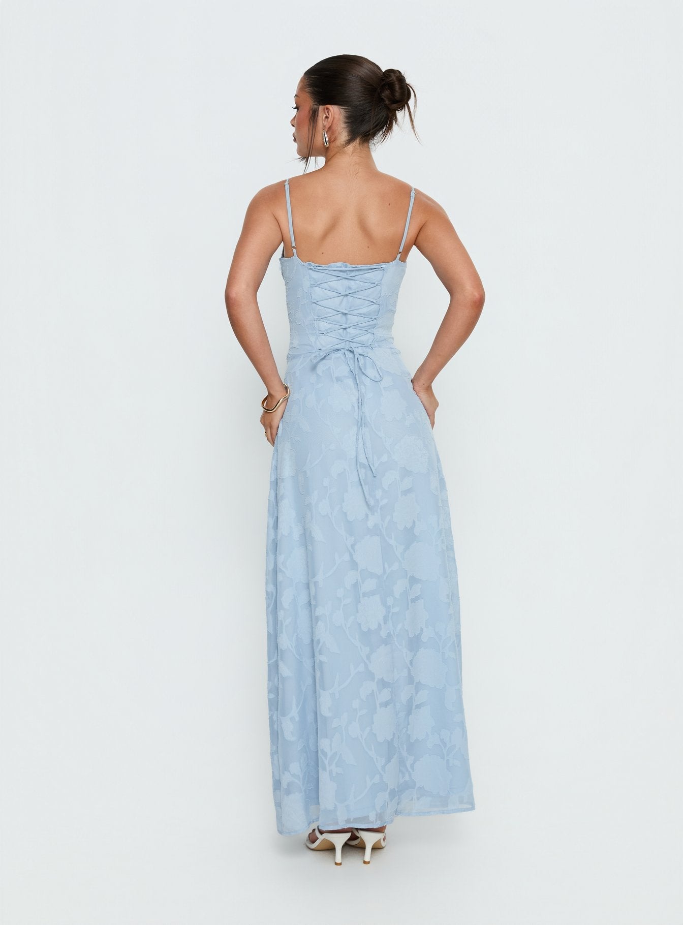 Members Only Maxi Dress Blue Burnout