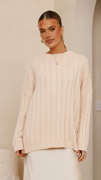 Naiva Oversized Knit - Cream