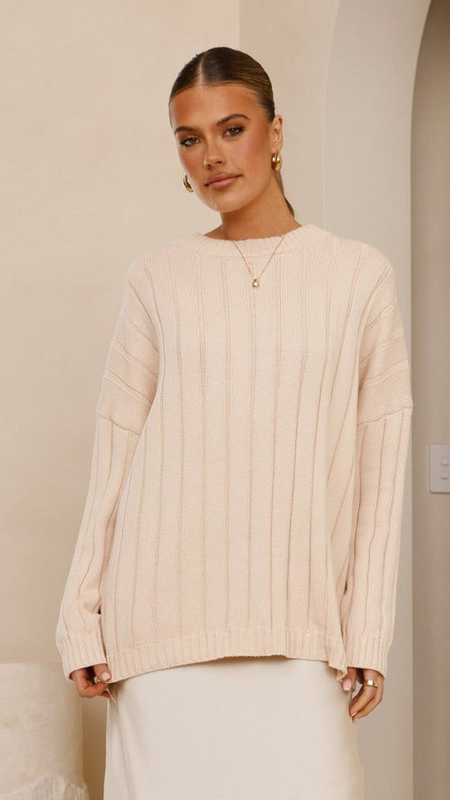 Naiva Oversized Knit - Cream