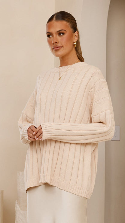 Naiva Oversized Knit - Cream
