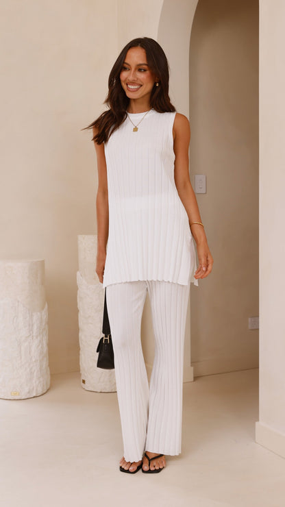 Megan Knit Top - White