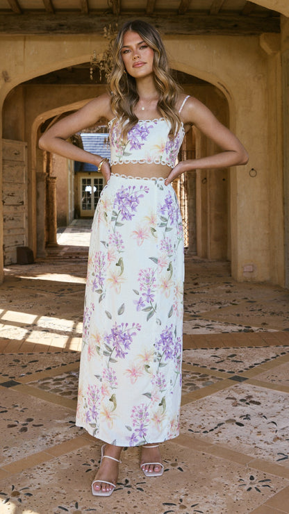 Kiva Crop Top - Botanical Bloom