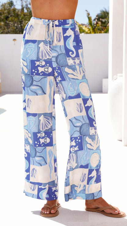 Maylin Pants - Ocean Mirage