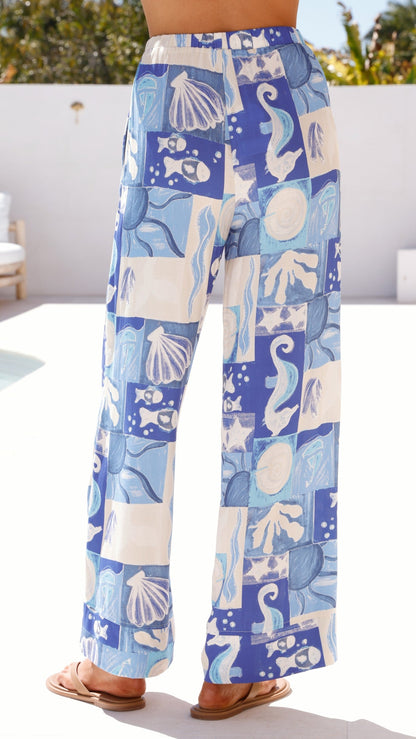 Maylin Pants - Ocean Mirage